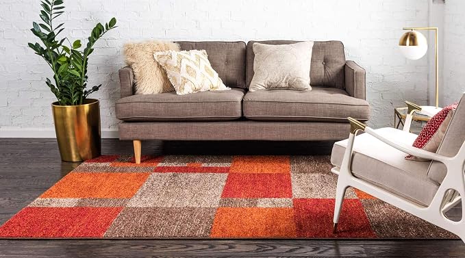 Unique Loom Autumn Collection Area Rug - Providence (9' x 12' 2" Rectangle, Multi/ Beige)