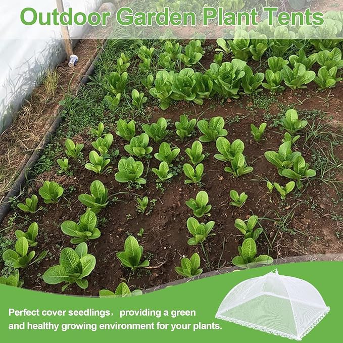 4 Pack Mesh Food Covers 14 inch, Large and Tall Food Covers, Pop-Up Mesh Food Covers Tent Umbrella for BBQs, Outdoors, Screen Tents, Parties Picnics