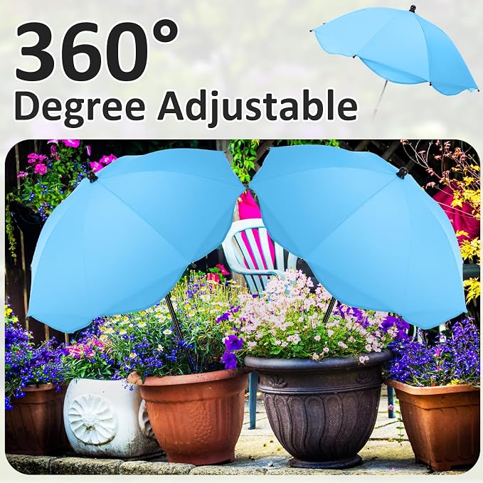 1pcs 26 Inch Plant Umbrellas for Outdoor Plants Garden Umbrella Shade for Potted Plant, Garden Bed Flower Pot Provide Shade to ‌defend Blazing Sun (Blue)