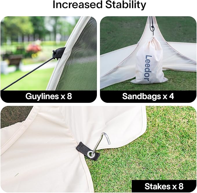 Alvantor Pop Up Screen House Tent, Instant Outdoor Gazebo with Mosquito Netting & UPF 50+ Sun Protection, Portable Canopy Shelter for Patio, Backyard, Camping (2-10 Person)