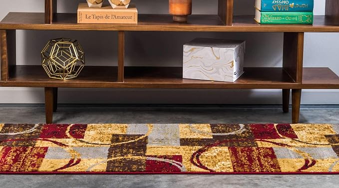 Unique Loom Barista Collection Area Rug - Kouillou (2' x 12' Runner, Multi/ Brown)