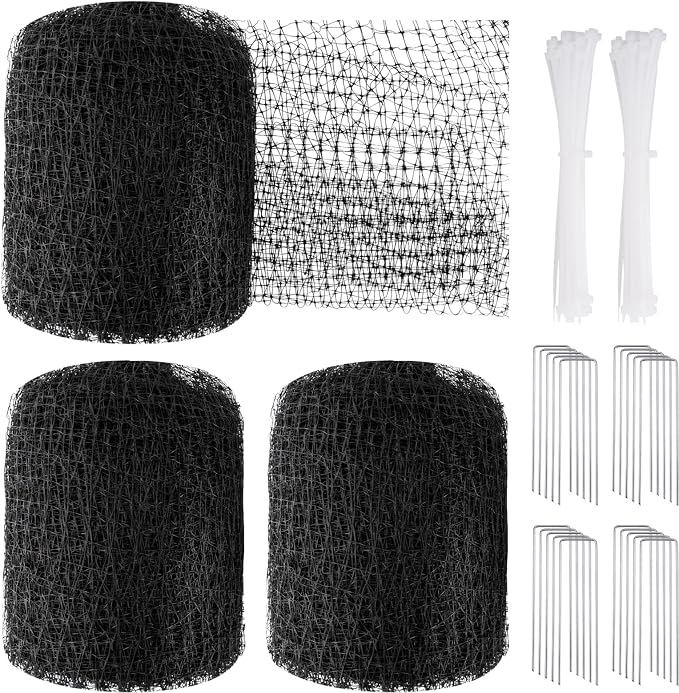 NONMON Bird Netting Deer Fence Netting 5 x 100FT Heavy Duty Garden Netting | for Chicken Coop, Protect Fruit Trees, Plants and Vegetables Against Birds, Deer, Squirrels and Other Animals, 2 Pack