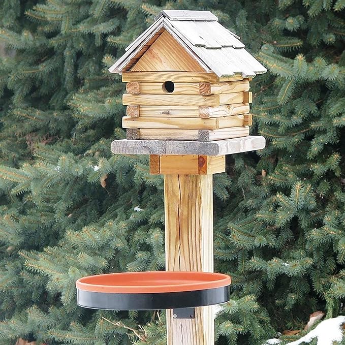 Farm Innovators BD-75 All Seasons 3 in 1 Outdoor 14 Inch Heated Birdbath with 3 Mounting Options, 75 Watts, Terracotta