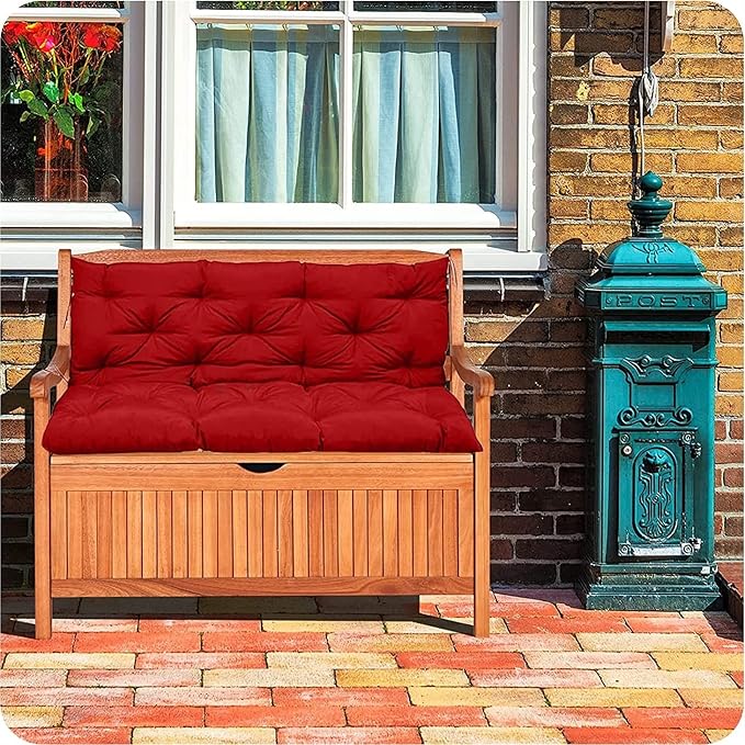 Swing Cushion Replacement Outdoor Porch Waterproof Bench Cushion 2-3 Seater Washable Bench Replacement Cushions for Outdoor Patio Porch Swing Cushions