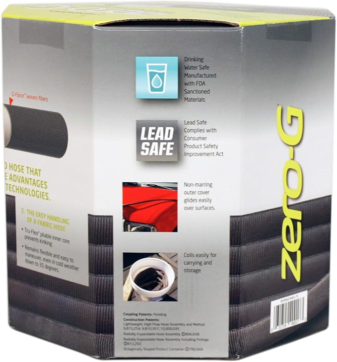 zero-G 4001-100, 5/8 Inch by 100 Feet Lightweight, Ultra Flexible, Durable, Kink-Free Garden Hose