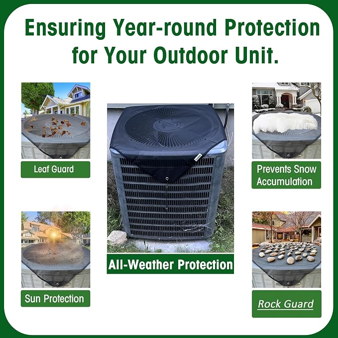 Air Conditioner Covers for Outside units, 32 x 32 Central Air conditioner Covers for Outside，Fits Most Central AC Units, Top Protection Defender Design（Mesh，32 x 32 ）