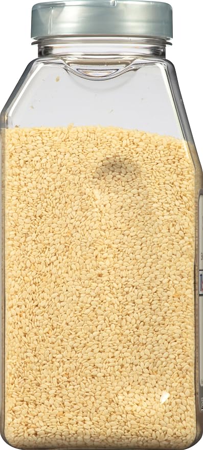 McCormick Culinary Whole Sesame Seed, 16 oz (Pack of 6) - Six 16 Ounce Containers of Hulled Whole White Sesame Seeds Perfect for Noodle Dishes, Sushi, Stir-Fries and Coating for Meat and Fish