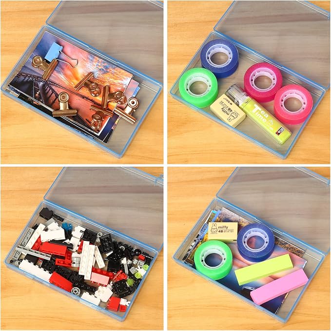 Gbivbe Photo Storage Case - 4x6 Size, Large Box Holds 1000 Photos, Card Storage, Handle Puzzle Cards Seed Packets, 9 Colors