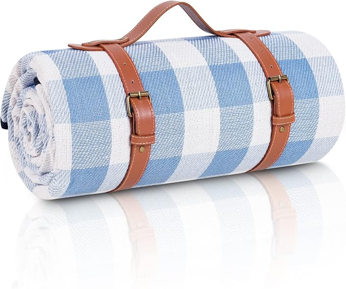 sapsisel 80”x60” Picnic Blanket Extra Large, Waterproof Picnic Blanket Beach Blanket