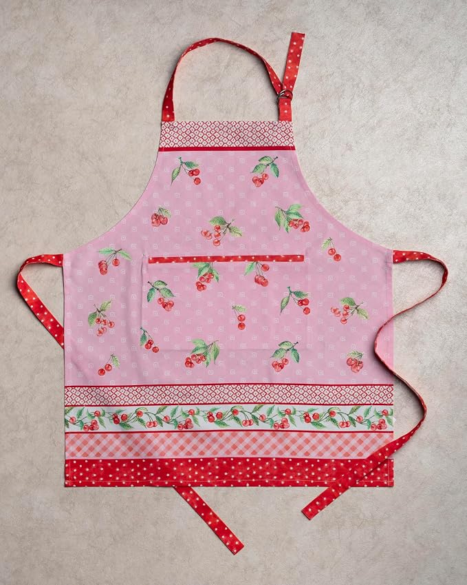 Maison d' Hermine Aprons for women with Pocket 100% Cotton (27.50"x31.50") | Adjustable Neck Strap & long ties Apron Men Chef Wedding Cooking Gardening Server Maid