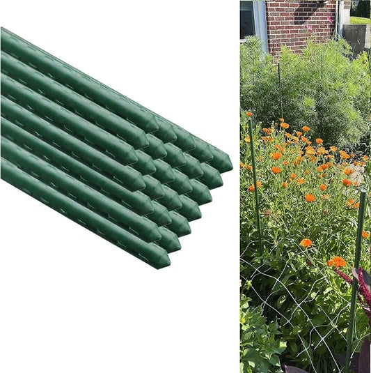48 Inch Plant Support Garden Stakes, Steel Tomato Plant Stakes, Pack of 25