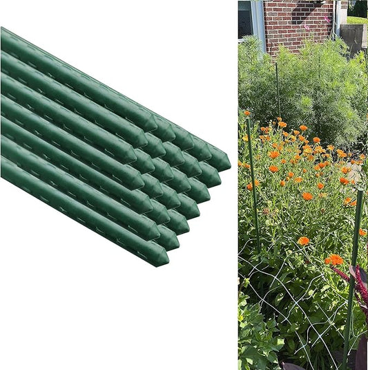 57 Inch Plant Support Garden Stakes, Steel Plant Stakes, Pack of 25 Tomato Cage