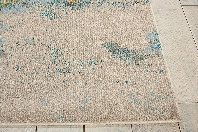 Nourison Home Celestial Sealife 3' x 5' Area Rug - Easy Clean, Non Shedding, Bed Room, Living Room, Dining Room, Kitchen (3' x 5')