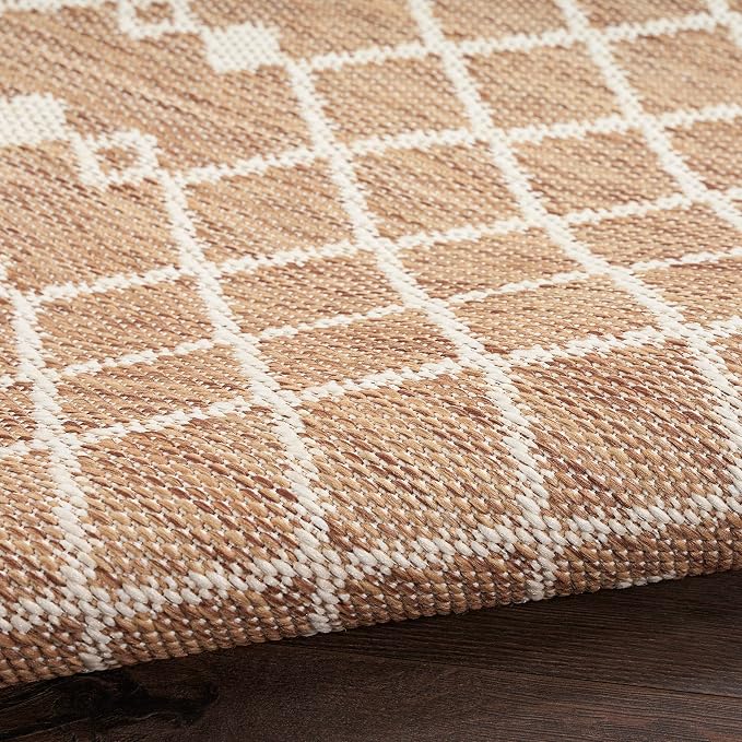 Nourison Home Positano Jute 2' x 6' Area Rug - Easy Clean, Non Shedding, Bed Room, Living Room, Dining Room, Kitchen (6' Runner)