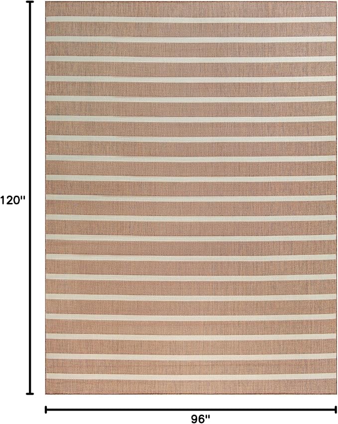Nourison Home Positano Jute Ivory 8' x 10' Area Rug - Easy Clean, Non Shedding, Bed Room, Living Room, Dining Room, Kitchen (8' x 10')
