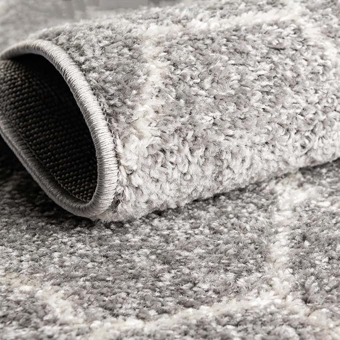 Unique Loom Trellis Frieze Collection Area Rug - Geometric (6' 1" x 9', Light Gray/ Ivory)