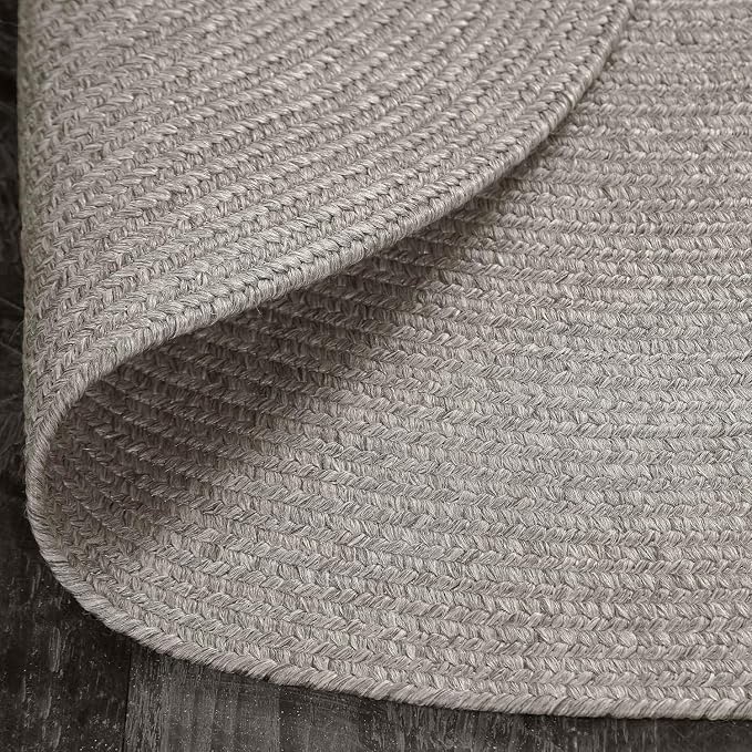 Superior Indoor Outdoor Area Rug, Handwoven Reversible Braided Home Decor for Living Room, Kitchen, Entryway, Patio, Front Porch, Deck, Modern, Boho, Farmhouse Style, 6' x 9', Canvas