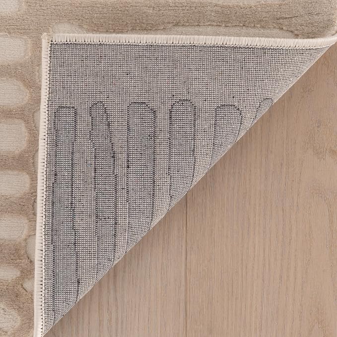 nuLOOM Kailani Cream Geometric Washable Area Rug, 9' x 12' | Nuloom Kailani Geometric 9' x 12' Machine Washable Area Rug for Living Room Bedroom Dining Room, Cream