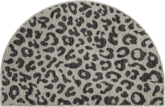 Unique Loom Outdoor Safari Collection Area Rug - Leopard (2' 2" x 3' 7" Hearth Light Gray/Gray)