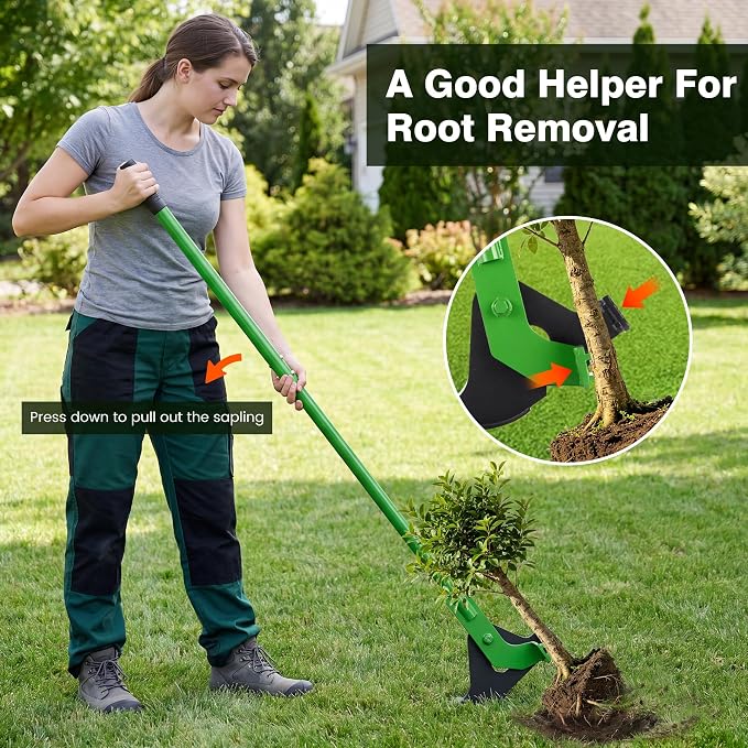 Heavy-Duty Tree Puller Tool – High-Leverage Sapling Puller for ¼ inch to 2'' inches Roots, Manual Root Remover for Shrubs, Vines & Thorns, Eco-Friendly Garden Tool