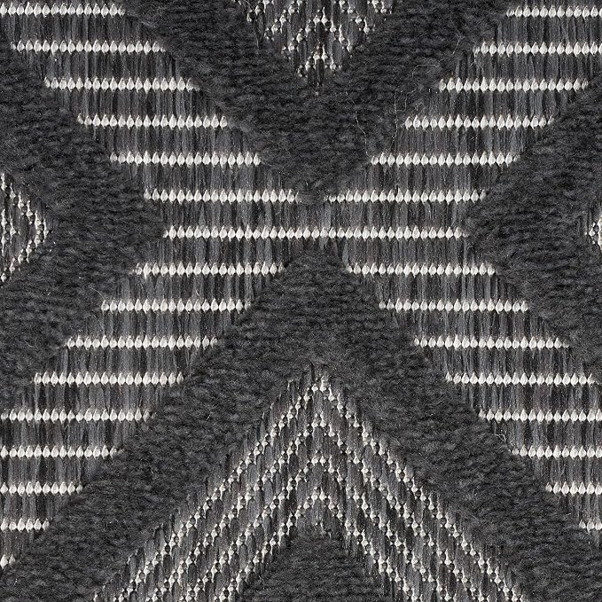 Nourison Home Versatile Charcoal Black 5' x 7' Area Rug - Easy Clean, Non Shedding, Bed Room, Living Room, Dining Room, Kitchen (5' x 7')