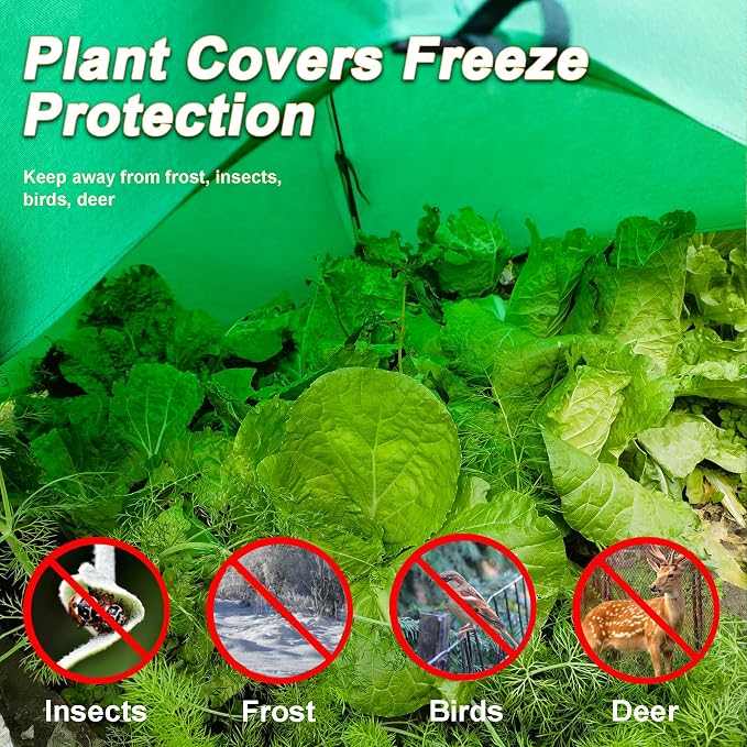 24.5″ *24.5″ *20.5″Mini Greenhouse Winter Plant Warm Covers - Raised Bed Cover for Seed Starting, Warm Tent Freeze Protection Humidity Domes for Gardening & Winter Shelter and Protecting Plants 2pcs