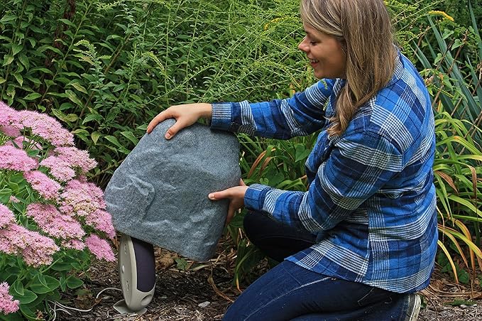 Emsco Group 2187 Landscape Rock - Natural Granite Appearance -Small -Lightweight - Easy to Install | Natural Granite Appearance, Lightweight, Easy to Install, Covers Well Pumps, Sprinkler Valves & Yard Utilities