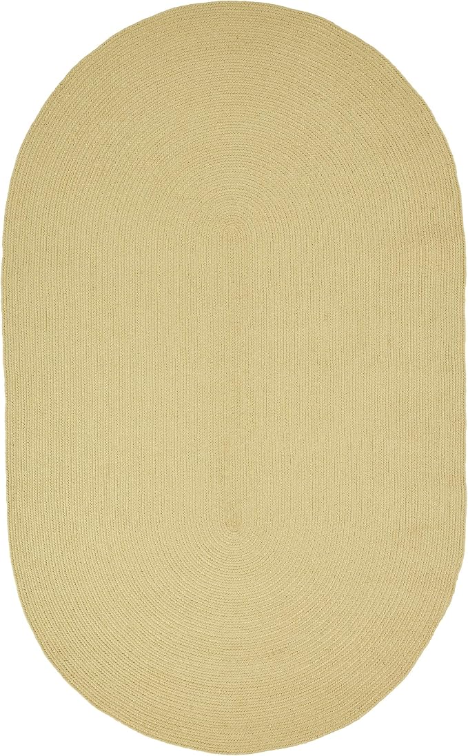 Superior Indoor/Outdoor Area Rug, Reversible Braided Floor Decor for Living Room, Kitchen, Patio, Front Porch, Modern Boho Farmhouse Rugs, Hardwood, Bedroom Accessories, 3' x 5', Cream