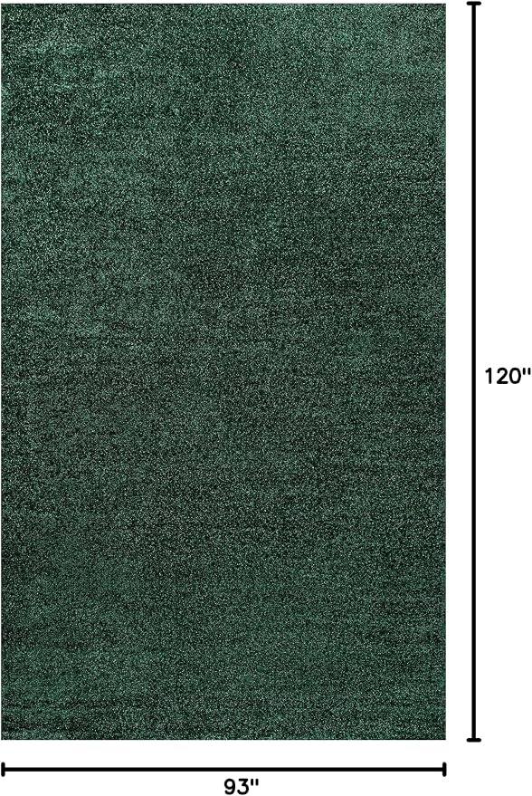 JONATHAN Y Haze Solid Low-Pile Emerald Indoor Area Rug 8x10, Coastal,Bohemian,Minimalist,Classic, Easy-Cleaning for Living Room,Bedroom,Kitchen,Pet Friendly,Non-Shedding (SEU100L-8)