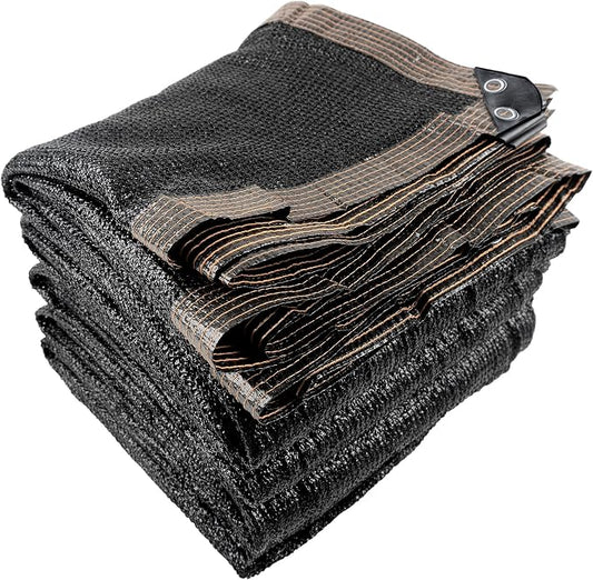 50% 20 X 48 FT Black Shade Cloth, Outdoor Woven Sun Shade with Grommets, Durable Breathable Netting Shading Antifreezing for Patio, Garden, DIY Home, Plants Cover, Greenhouse, Dog Kennel