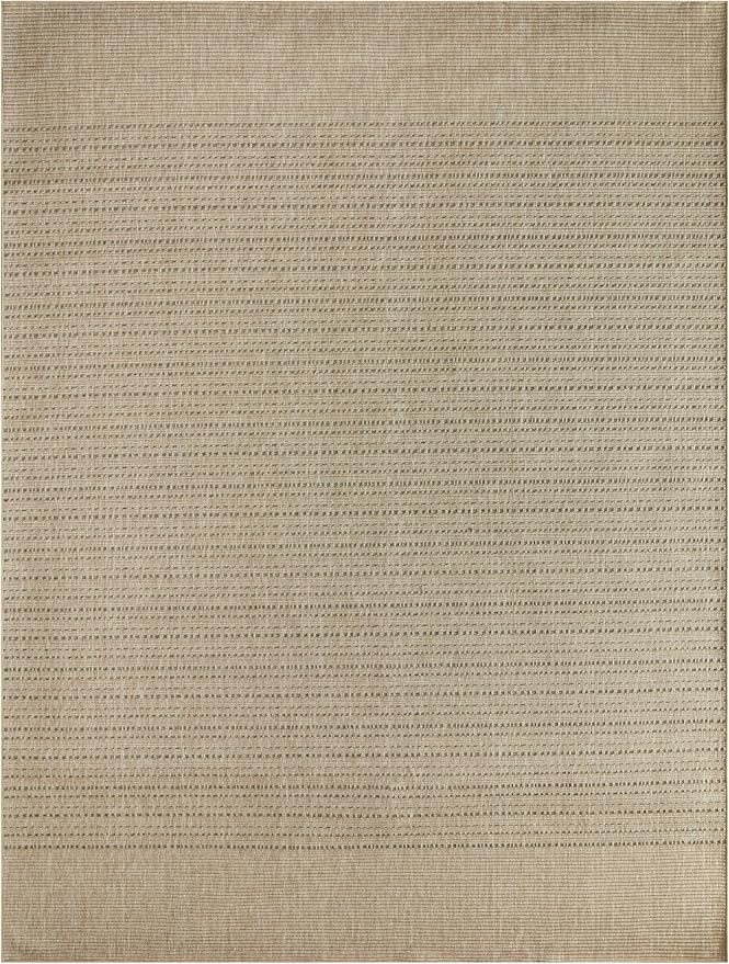 Nourison Home Tulum Taupe 9' x 12' Area Rug - Easy Clean, Non Shedding, Bed Room, Living Room, Dining Room, Kitchen (9' x 12')
