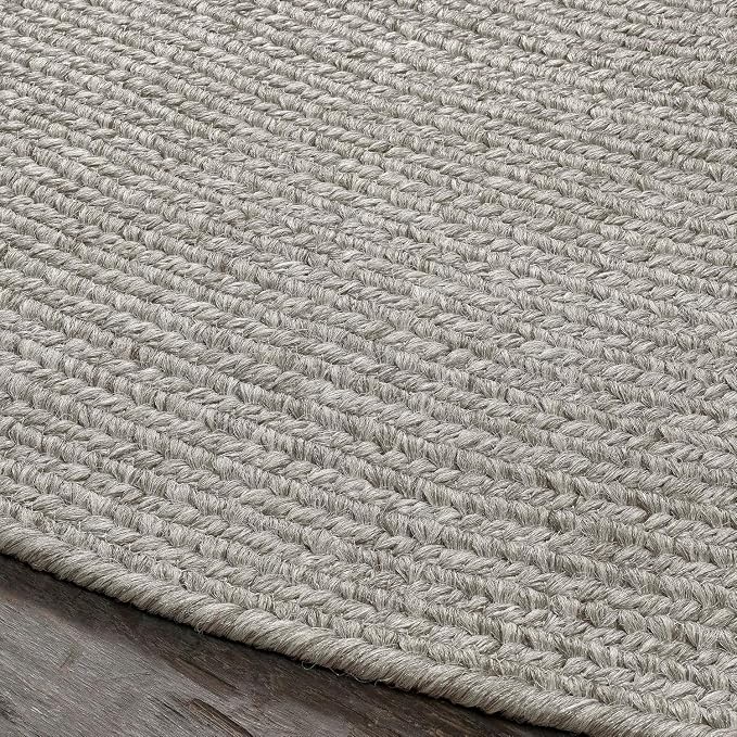 Superior Indoor Outdoor Area Rug, Handwoven Reversible Braided Home Decor for Living Room, Kitchen, Dining Room Floors, Patio, Front Porch, Deck, Modern, Boho, Farmhouse Style, 8' x 10', Canvas