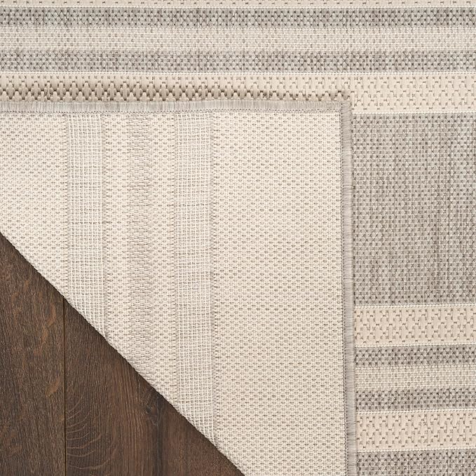 Nourison Home Horizon Indoor/Outdoor Grey 2' x 6' Area Rug - Easy Clean, Non Shedding, Bed Room, Living Room, Dining Room, Kitchen (6' Runner)