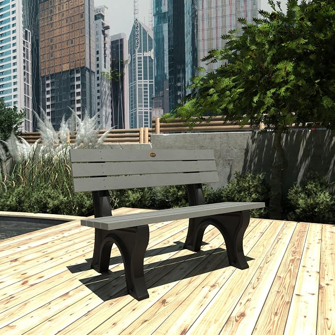 Sequoia Professional CM-BENSQ43-CGE Aurora 4 ft Park Bench, Coastal Teak