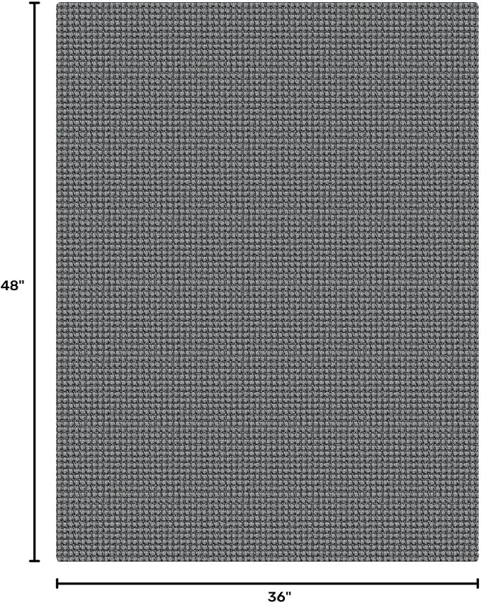 KOZYFLY Washable 3x4 Entry Area Rug, Braided Throw Rugs for Entryway, Non Slip Door Mat Indoor Outdoor Entrance, Front Porch Foyer Carpet for Kitchen, mudroom, Bathroom, Grey/Dark Grey