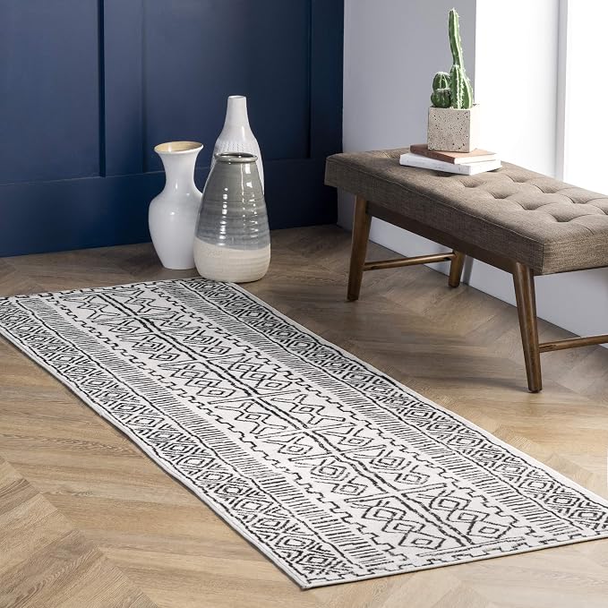 nuLOOM Alisa Tribal Area Rug, 4x6, Grey