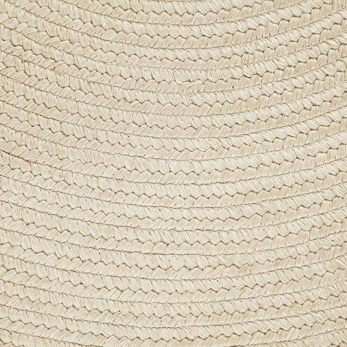 Superior Indoor Outdoor Area Rug, Handwoven Reversible Braided Home Decor for Kitchen, Dining Room Floors, Patio, Front Porch, Deck, Modern, Boho, Farmhouse Style, 8' x 10', Cream