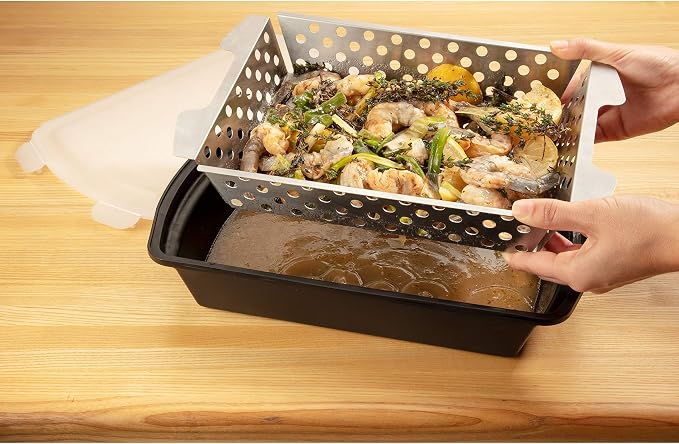 Cuisinart CMT-200 Marinade and Grilling Basket Set, Stainless Steel