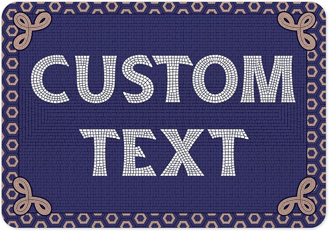 Custom Sign, Custom Street Sign, 11 Font Colors, 13 Font Styles, 4 Hole Options, 22 Sizes, 7x10 Inches, Rust Free DiBound, Fade Resistant, Made in USA by My Sign Center (Fauxsaic 1)