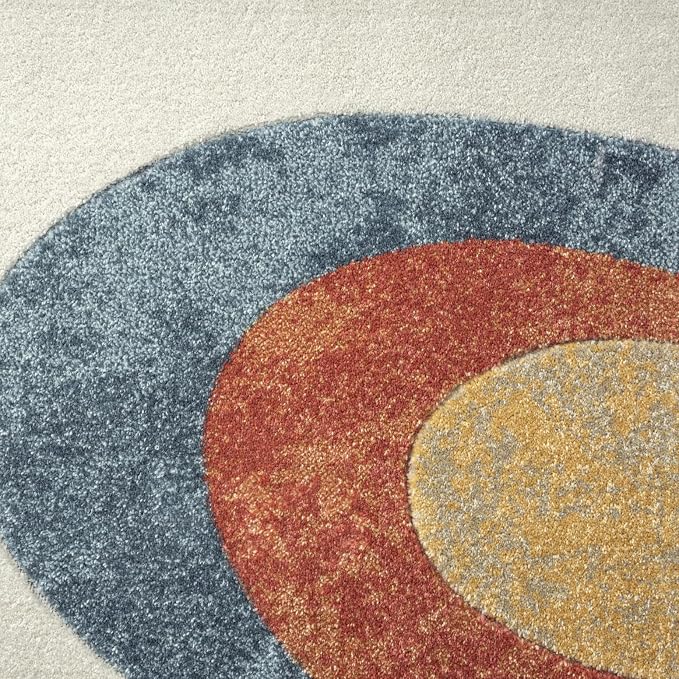 Home Dynamix Tribeca Slade Contemporary Abstract Area Rug, Blue/Rust, 7'10"x10'6"