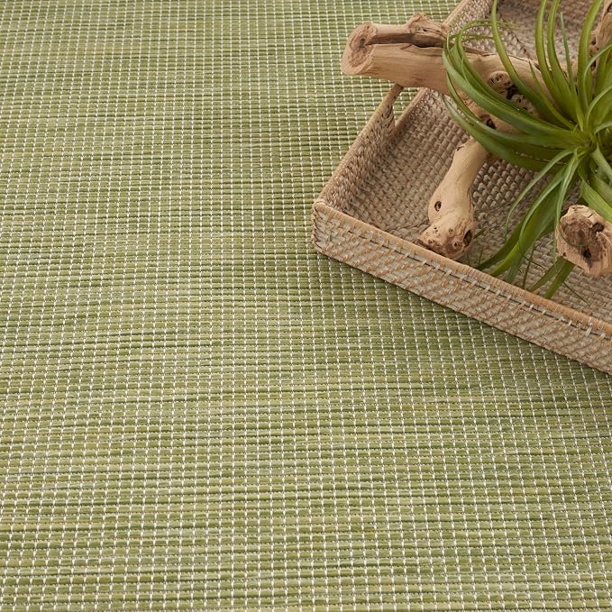 Nourison Home Positano Green 9' x 12' Area Rug - Easy Clean, Non Shedding, Bed Room, Living Room, Dining Room, Kitchen (9' x 12')