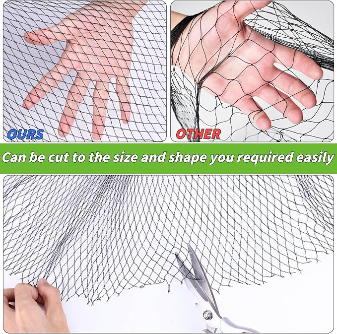 Garden Mesh Netting 20x30 FT Heavy Duty Garden Bird Net Mesh Pest Barrier Reusable Ultra Fine Deer Fence Netting Crops Row Cover Raised Bed Protect Fruits Flower Vegetables from Bird Deer Squirrel