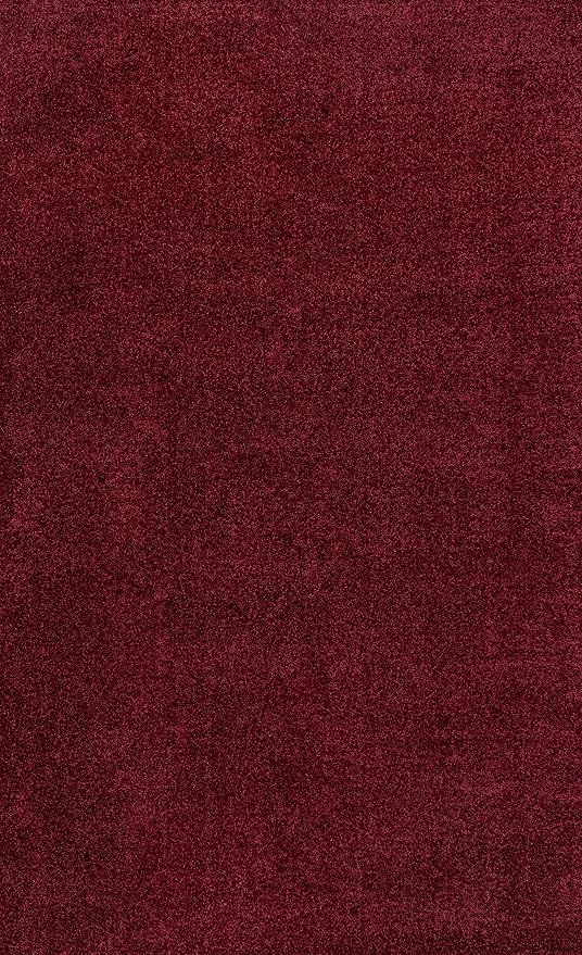 JONATHAN Y Haze Solid Low-Pile Dark Red Indoor Area Rug 5x8, Coastal,Bohemian,Minimalist,Classic, Easy-Cleaning for Living Room,Bedroom,Kitchen,Pet Friendly,Non-Shedding (SEU100Q-5)