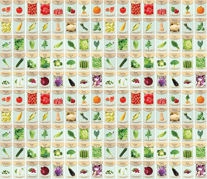 Set of 120 Vegetable and Herb Seeds - Semi Assorted - 100% Non-GMO & Heirloom - Great for Starting a Garden! High Germination Rate!
