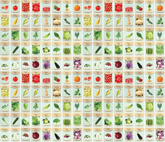 Set of 120 Vegetable and Herb Seeds - Semi Assorted - 100% Non-GMO & Heirloom - Great for Starting a Garden! High Germination Rate!