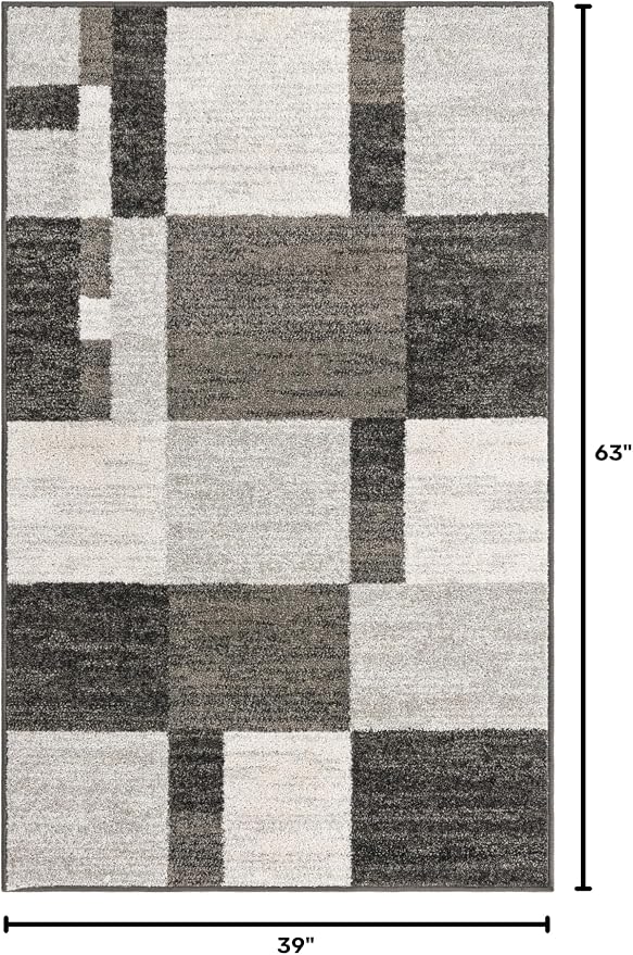 Unique Loom Autumn Collection Area Rug - Providence (3' 3" x 5' 3" Rectangle, Gray/ Ivory)
