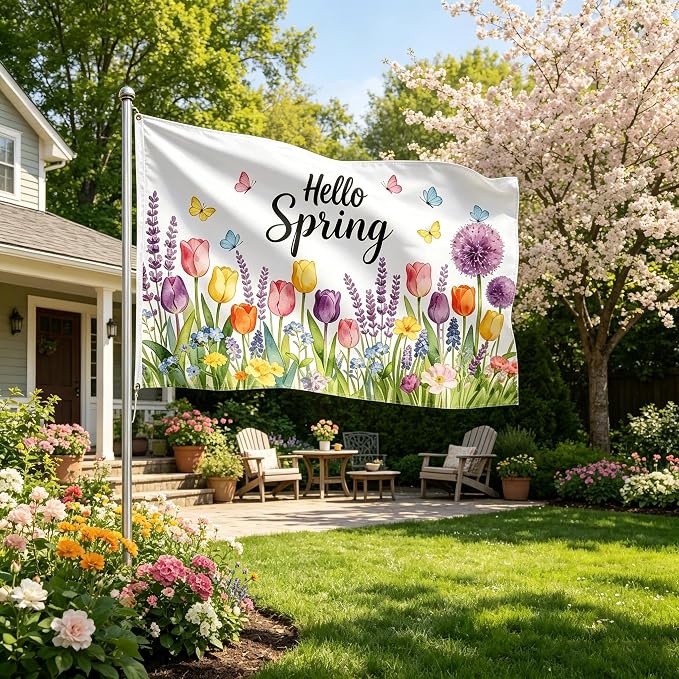 Seasonal Flags 3x5 Ft, Outdoor Seasonal Flags for Outside, Double Sided 3x5 Seasonal House Flags with Durable Material, Perfect for Yard, Patio & Porch Decor