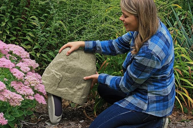 Emsco Group Landscape Rock – Natural Sandstone Appearance – Small – Lightweight – Easy to Install | Sandstone, Small Size, Decorative Landscape Rock Cover, Covers Well Pumps, Sprinkler Valves & Yard Utilities