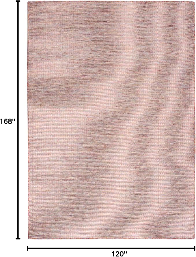 Nourison Home Positano Rainbow 10' x 14' Area Rug - Easy Clean, Non Shedding, Bed Room, Living Room, Dining Room, Kitchen (10' x 14')