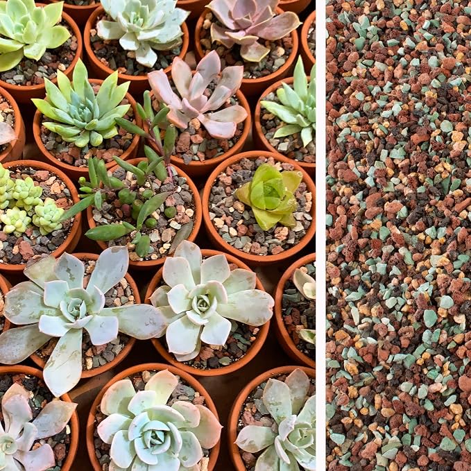 18lb Mix Lava Rocks for Plants in Door -Gravel Pebbles for Bonsai Succulent Cactus Potting Soil and Vase Fillers, Fairy Gardening,Top Dressing